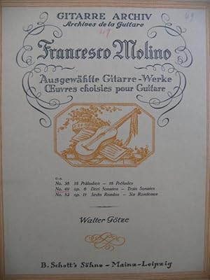 MOLINO Francesco Trois Sonates Guitare