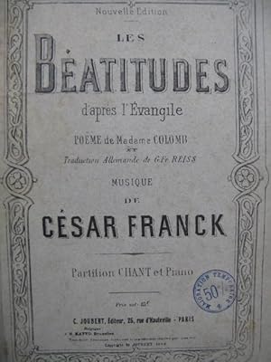 FRANCK César Les Béatitudes Chant Piano 1889