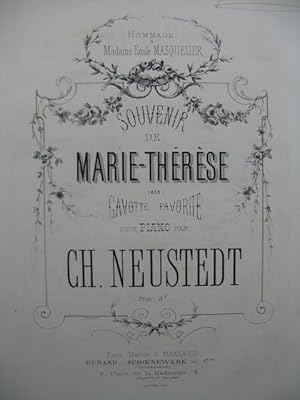 Imagen del vendedor de NEUSTEDT Ch. Souvenir de Marie Thrse Piano a la venta por partitions-anciennes