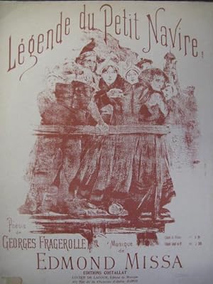 Bild des Verkufers fr MISSA Edmond Lgende du Petit Navire Chant Piano 1897 zum Verkauf von partitions-anciennes