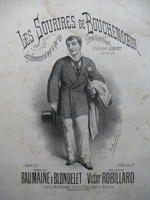 Seller image for ROBILLARD Victor Les Sourires de Bouchencoeur Chant Piano ca1880 for sale by partitions-anciennes