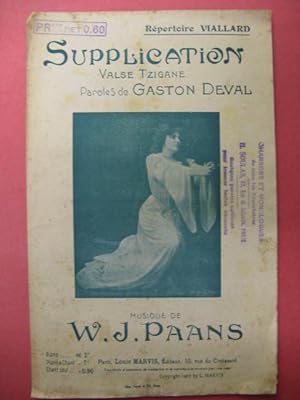 Imagen del vendedor de Supplication W. J. Paans Chanson 1907 a la venta por partitions-anciennes