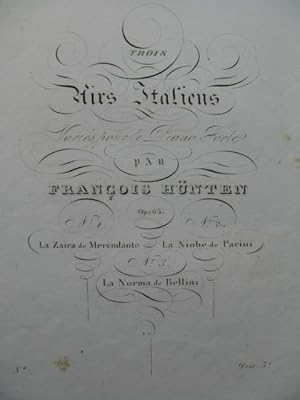 Seller image for HNTEN Franois La Zaira de Mercadante Piano ca1835 for sale by partitions-anciennes