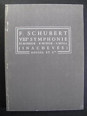 SCHUBERT Franz Symphonie No 8 Inachevée Orchestre