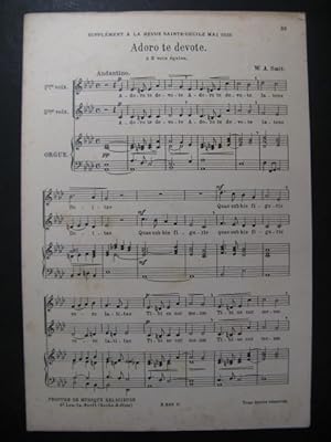 SMIT W. A. Adoro te devote & Tantum ergo Chant Orgue 1936
