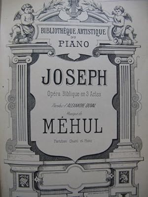 MEHUL E. N. Joseph Opera Chant Piano XIXe