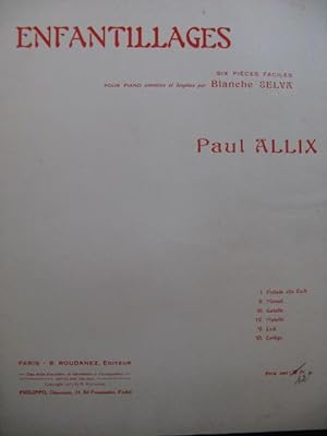 Image du vendeur pour ALLIX Paul Enfantillages Piano ca1920 mis en vente par partitions-anciennes