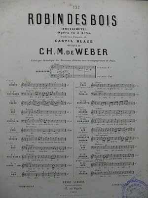 Seller image for WEBER Robin des Bois No 13 bis Prire Chant Piano XIXe for sale by partitions-anciennes