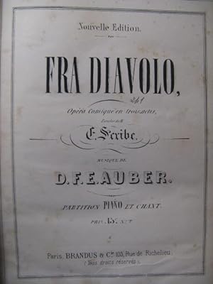AUBER D. F. E. Fra Diavolo Opera XIXe