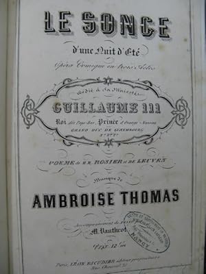 THOMAS Ambroise Le Songe d'une Nuit d'été Opera Chant Piano XIXe