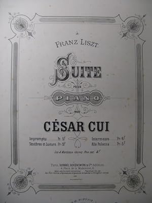 Imagen del vendedor de CUI Csar Intermezzo Piano 1884 a la venta por partitions-anciennes