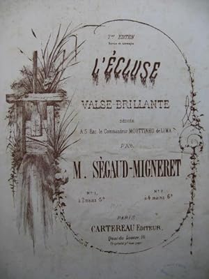 Imagen del vendedor de SEGAUD MIGNERET L'Ecluse Piano a la venta por partitions-anciennes