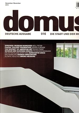 Bild des Verkufers fr Domus. Deutsche Ausgabe 016: Die Stadt und der Mensch (November / Dezember 2015) zum Verkauf von Paderbuch e.Kfm. Inh. Ralf R. Eichmann