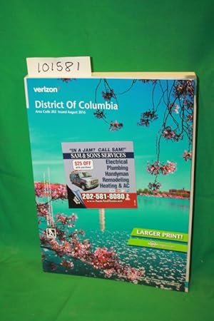 Image du vendeur pour District of Columbia Yellow Pages Area Code 202 Issued August 2016 mis en vente par Princeton Antiques Bookshop