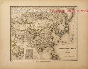 Seller image for Das Chinesische Reich und Japan". Aus Meyer's Hand-Atlas der neuesten Erdbeschreibung. for sale by Antiquariat MEINDL & SULZMANN OG