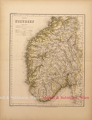 Seller image for Sdliches Norwegen". Aus Meyer's Hand-Atlas der neuesten Erdbeschreibung. for sale by Antiquariat MEINDL & SULZMANN OG