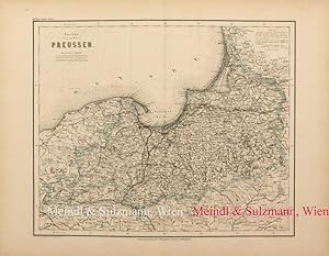 Seller image for Provinz (Ost- und West-) Preussen". Aus Meyer's Hand-Atlas der neuesten Erdbeschreibung. for sale by Antiquariat MEINDL & SULZMANN OG