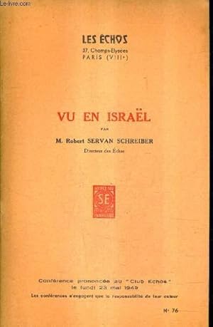 Bild des Verkufers fr VU EN ISRAEL - COLLECTION LES ECHOS N76. zum Verkauf von Le-Livre