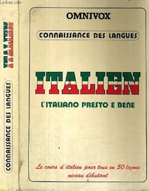 Bild des Verkufers fr L'ITALIANO PRESTO E BENE (L'ITALIEN VITE ET BIEN) zum Verkauf von Le-Livre