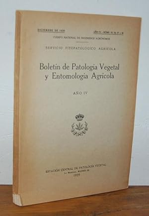 Imagen del vendedor de BOLETN DE PATOLOGA VEGETAL Y ENTOMOLOGA AGRCOLA. Ao IV (Diciembre de 1929, nms. 15, 16, 17 y 18) a la venta por EL RINCN ESCRITO