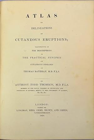 Bild des Verkufers fr Atlas of delineations of cutaneous eruptions zum Verkauf von Jeremy Norman's historyofscience