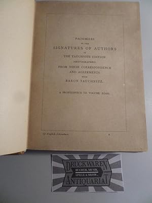 Of English literature in the reign of Victoria. Facsimiles of the signatures of authors in the Ta...