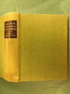 Image du vendeur pour Checklist of palaearctic and indian mammals - 1758 to 1946 mis en vente par Buchantiquariat Uwe Sticht, Einzelunter.