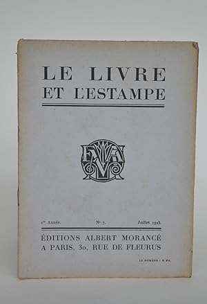 Bild des Verkufers fr Le Livre et l'estampe, 1re anne, n7, Juillet 1923 zum Verkauf von Librairie Raimbeau