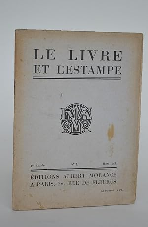 Image du vendeur pour Le Livre et l'estampe, 1re anne, n3, Mars 1923 mis en vente par Librairie Raimbeau