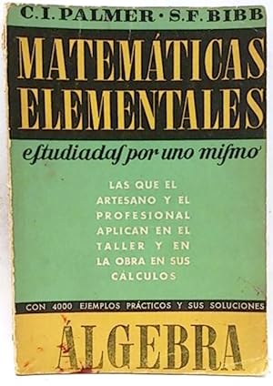 Seller image for Matemticas Elementales, Tercera Parte: lgebra for sale by SalvaLibros