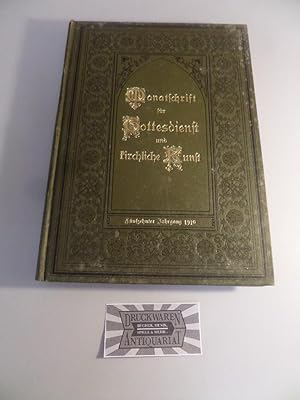 Seller image for Monatsschrift fr Gottesdienst und kirchliche Kunst - 15. Jahrgang : Januar - Dezember 1910. for sale by Druckwaren Antiquariat