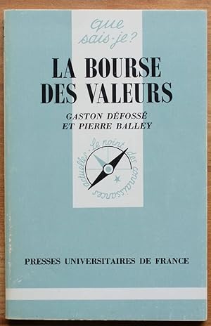 La bourse des valeurs