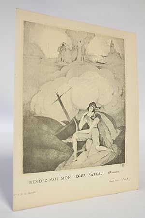 Bild des Verkufers fr Rendez-moi mon lger bateau.(Romance) (pl.57, La Gazette du Bon ton, 1921 n8) zum Verkauf von Librairie Le Feu Follet