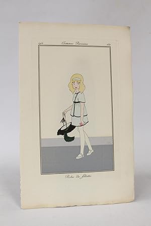 Costumes parisiens. Robe de fillette (pl.131, Journal des Dames et des Modes, 1914)