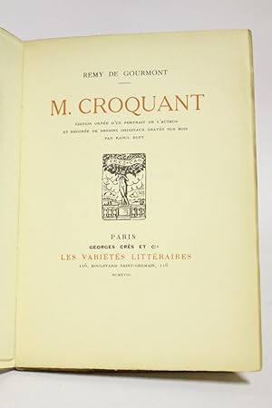 Seller image for M. Croquant for sale by Librairie Le Feu Follet