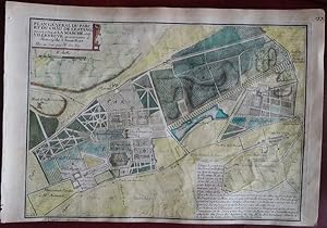 Plan General du Parc et du Chau De Le Stang. Original Kupferstich von de Fer.