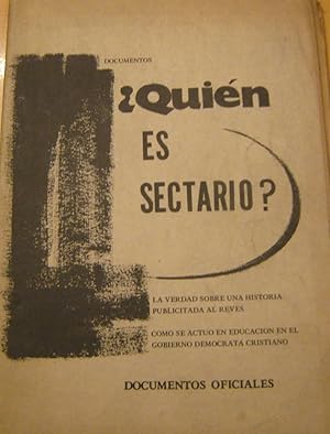 Imagen del vendedor de Quin es sectario? a la venta por Librera Monte Sarmiento