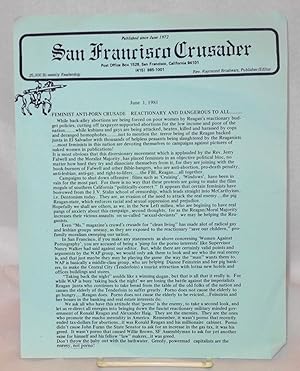 Imagen del vendedor de San Francisco Crusader: June 1, 1981 [handbill] a la venta por Bolerium Books Inc.