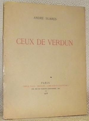 Image du vendeur pour Ceux de Verdun. mis en vente par Bouquinerie du Varis