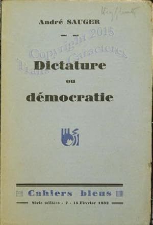 Dictature et démocratie.