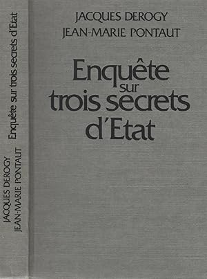 Imagen del vendedor de Enqute sur trois secrets d'Etat a la venta por LiBooks