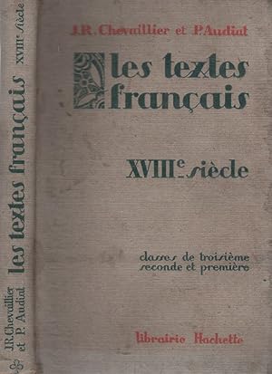 Imagen del vendedor de Les textes franais - XVIIIe sicle a la venta por LiBooks