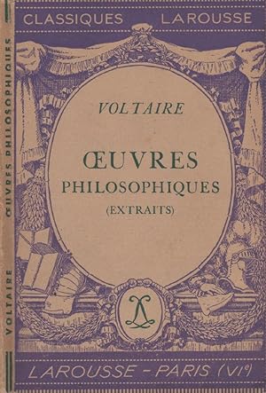 Seller image for Oeuvres Philosophiques (extraits) for sale by LiBooks