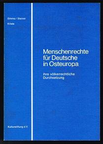 Imagen del vendedor de Menschenrechte fr Deutsche in Osteuropa: Ihre vlkerrechtliche Durchsetzung a la venta por Libresso Antiquariat, Jens Hagedorn