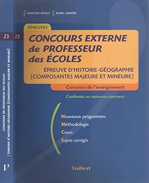 Seller image for Concours Externe De Professeur Des coles : Epreuve D'Histoire-Gographie (Co. for sale by LiBooks