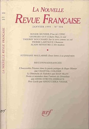 La Nouvelle Revue Française - Numéro 504