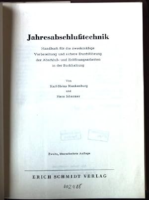 Bild des Verkufers fr Jahresabschlutechnik zum Verkauf von books4less (Versandantiquariat Petra Gros GmbH & Co. KG)