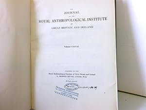 Bild des Verkufers fr The Journal of the Anthropological Institute of Great Britain and Ireland. Vol. LXXVIII + LXXIX + LXXX (78 + 79+ 80) 1948 + 1949 + 1950 zum Verkauf von ABC Versand e.K.