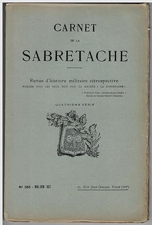 Immagine del venditore per Carnet de la Sabretache, n 388, mai - juin 1937. venduto da Rometti Vincent