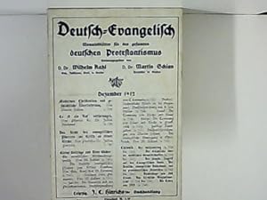 Imagen del vendedor de Deutsch-Evangelisch Monatsbltter fr den gesamten deutschen Protestantismus, 3. Jahrgang 12. Heft -1912 a la venta por Zellibooks. Zentrallager Delbrck